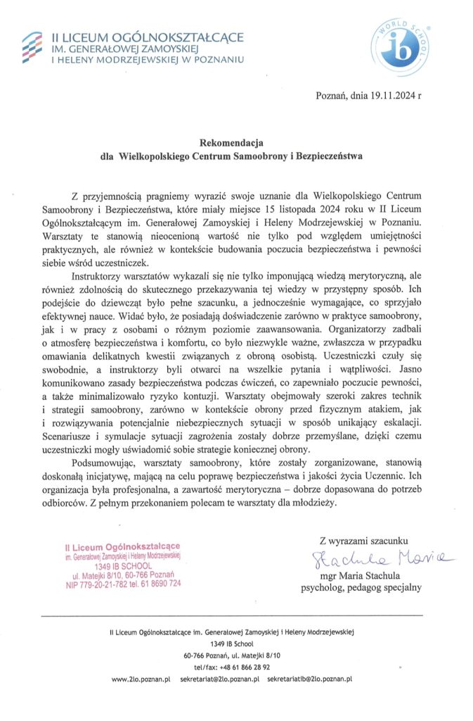samoobrona dla kobiet warszawa